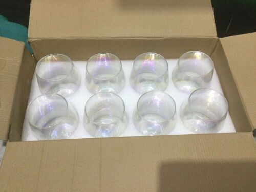 Set of 8 Colorful Stemless Wine Glasses  - Lot 412