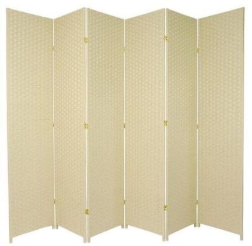 Oriental Furniture 7' Cream 6-Panel Room Divider - Lot 434