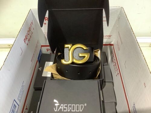 Lot of (10) JASGOOD JG Plate Buckle 43" Belts  - Lot 503