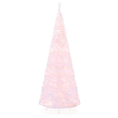 7.5ft Pre-Lit Pop-Up Artificial Christmas Tree w/ 450 Lights, Stand - Lot 595