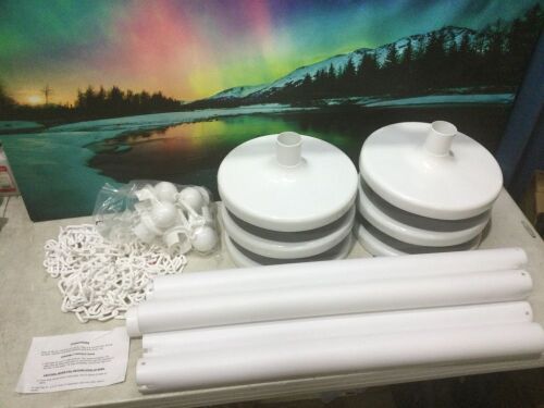 Set of 6 White Plastic Stanchions  - Lot 611