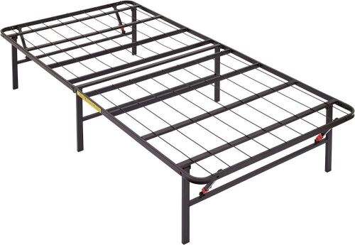 Amazon Basics Foldable 14" Black Metal Platform Bed Frame with Tool-Free Assembly, Twin - Lot 623