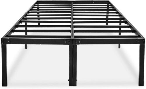 HAAGEEP 18 Inch Queen Metal Bed Frame No Box Spring Needed  - Lot 686