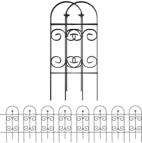 Amagabeli Decorative Garden Fence, 8 Panels, 32" x 10'  - Lot 778