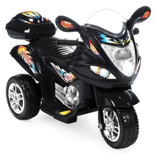 6V Kids Battery Powered 3-Wheel Motorcycle Ride On Toy w/ LED Lights, Music, Horn, Storage - Lot 837