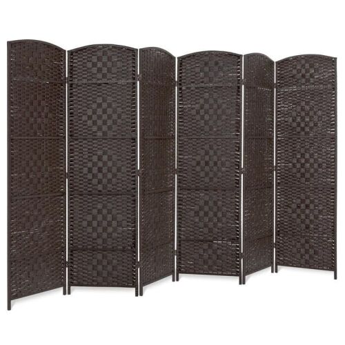 6ft Tall Room Divider, 6-Panel Diamond Weave Folding Privacy Screen - Lot 941