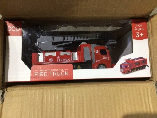 Remote Control Fire Truck Toy w/ LED Lights - Lot 1091