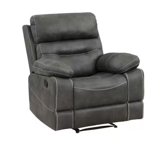 Steve Silver Rudger Gray Fabric Manual Recliner - Lot 6JF