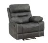 Steve Silver Rudger Gray Fabric Manual Recliner - Thumbnail 1