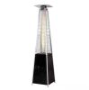outermust 48,000 BTU Steel Propane Standing Pyramid Patio Heater with Wheels - Thumbnail 1