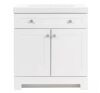 Glacier Bay Everdean 31 in. Single Sink White Bath Vanity with White Cultured Marble Top - Thumbnail 1