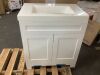 Glacier Bay Everdean 31 in. Single Sink White Bath Vanity with White Cultured Marble Top - Thumbnail 2