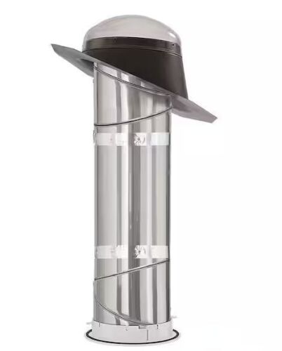 VELUX 10 in. Acrylic Dome Sun Tunnel Skylight with Rigid Tube and Pitched High Density Flashing - Lot 66JF