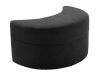 Uixe Modern Black Chenille Half Crescent Moon Storage Ottoman - Thumbnail 1