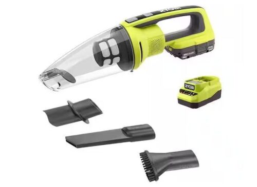 RYOBI ONE+ 18V Cordless Performance Hand Vacuum Kit with 2.0 Ah Battery and Charger - Lot 100JF