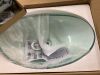 Puluomis Glass Oval Vessel Sink in Clear with Faucet Pop Up Drain Set - Thumbnail 4