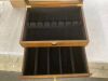 3-Layer Wooden Silverware Storage Box with Glass Lid, 14.5×10.6 Inches - Thumbnail 3