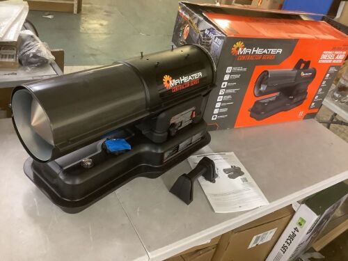 Mr. Heater Contractor Series 80,000 BTU Black Forced Air Kerosene/Diesel Outdoor Space Heater with Thermostat - Lot 387JF