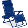 Monochromatic Zero Gravity Patio Chair Recliner w/ Side Tray, Headrest - Thumbnail 1