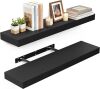 Bamboo Floating Shelves, 2 pack - Thumbnail 1