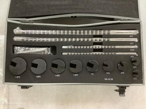 Jerax Tools No.10 Keyway Broach Set 18 pc - Damaged Case - Lot 555