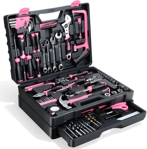 Pink Tool Kit with Case, 412pc - Lot 557
