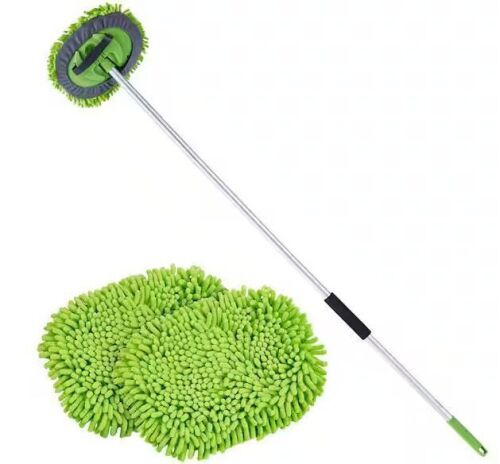 VEVOR 62-In. Extendable Car Wash Brush, Soft Chenille Mop, 180° Rotating - Lot 614JF