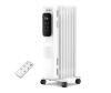R.W.FLAME 1500W Portable Electric Oil Heater with LCD Display and Anti-Tip Protection in White - Thumbnail 1