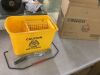 HOMCOM 5 Gal. Yellow Plastic Steel Janitor Mop Bucket with Down Press Wringer and Wheels - Thumbnail 2