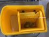 HOMCOM 5 Gal. Yellow Plastic Steel Janitor Mop Bucket with Down Press Wringer and Wheels - Thumbnail 3