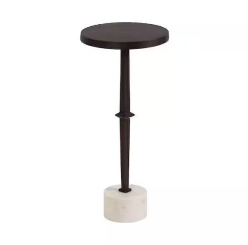 Kate and Laurel Lazaro 10 in. Bronze Round Metal End Table - Lot 701JF