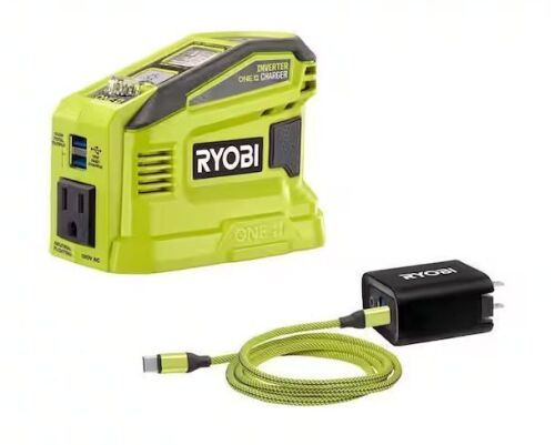 RYOBI 18V ONE+ 150-Watt Portable Battery Inverter Power Source and Charger for 18V ONE+ Batteries (Tool Only) - Lot 705JF