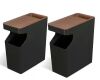 Home Zone Living 1.7 Gal. Plastic Small Trash Can with Handle and Removable Lid (2-Pack) - Thumbnail 1