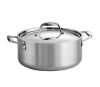 Tramontina Signature Tri-Ply Clad 5 qt. Round Stainless Steel Dutch Oven with Lid - Thumbnail 1