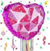 Pull String Purple Heart Pinata 16" - Thumbnail 1