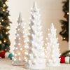 Set of 3 Pre-Lit Ceramic Tabletop Christmas Trees - Thumbnail 1