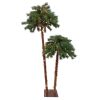 Northlight Lighted Artificial Tropical Palm Tree Duo, 6', Clear Lights - Works Partially, Broken Bulb - Thumbnail 1