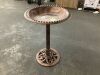 Vintage Outdoor Garden Bird Bath w/ Fleur-de-Lis Accents - Thumbnail 2