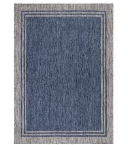 Aloha Washable Bordered Indoor Outdoor Area Rug, 9 x 12 - Lot 506