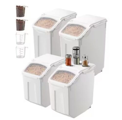 3.5 Gal & 4.5 Gal Dry Good Storage Containers, 2 of Each Size - Lot 423JF