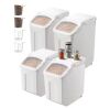 3.5 Gal & 4.5 Gal Dry Good Storage Containers, 2 of Each Size - Thumbnail 1