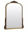 Antique Gold 24 in. W x 32 in. H Arched Modern Polyurethane Framed Wall Mirror - Thumbnail 1