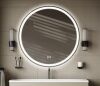 Sxiawe 31 in. W x 31 in. H Round LED Anti-Fog Frameless Wall Mirror Bathroom Vanity Mirror With Front Light And Backlight - Thumbnail 1