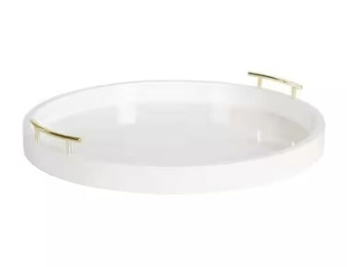 Kate and Laurel Lipton White MDF Decorative Tray - Lot 409JF