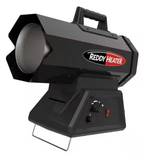 Reddy Heater 60,000 BTU Hybrid Propane LP Forced Air Space Heater Operates with a 6.0 AH Battery or Corded Electric LP Heater, Black - Lot 69JF