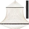 Cotton Rope 2-Person Double Hammock w/ Spreader Bars, Carrying Case - Thumbnail 1