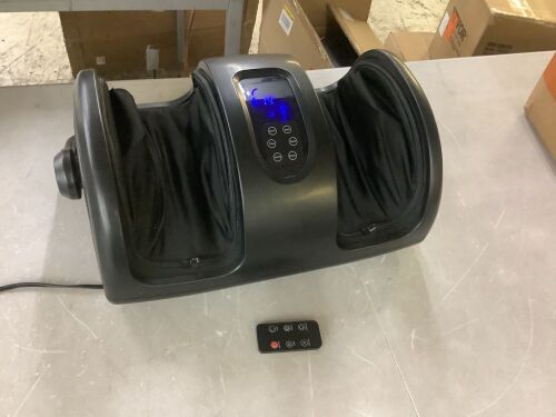 Reflexology Shiatsu Foot Massager w/ High-Intensity Rollers, Remote Control - Lot 306
