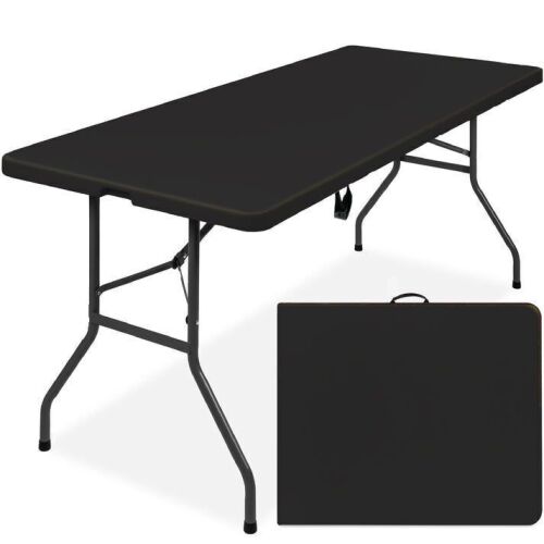 Portable Folding Plastic Dining Table w/ Handle, Lock - 6ft - Lot 313