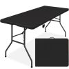 Portable Folding Plastic Dining Table w/ Handle, Lock - 6ft - Thumbnail 1