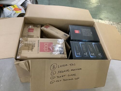 Lot of (2) Laser Tag Sets, (1) Sewing Machine & (1) Doctor Toy Set - Uninspected - Lot 635